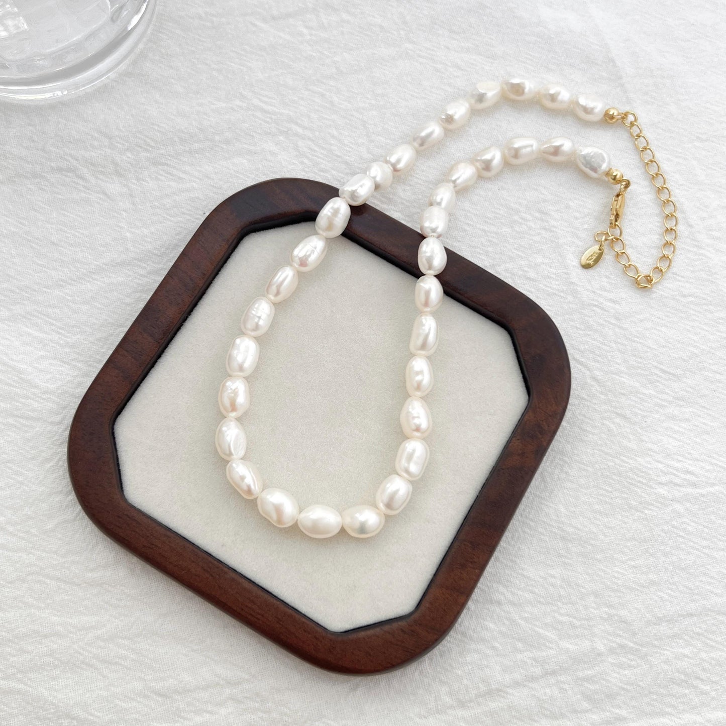 Natural Medium Size Baroque Pearl Choker Necklace