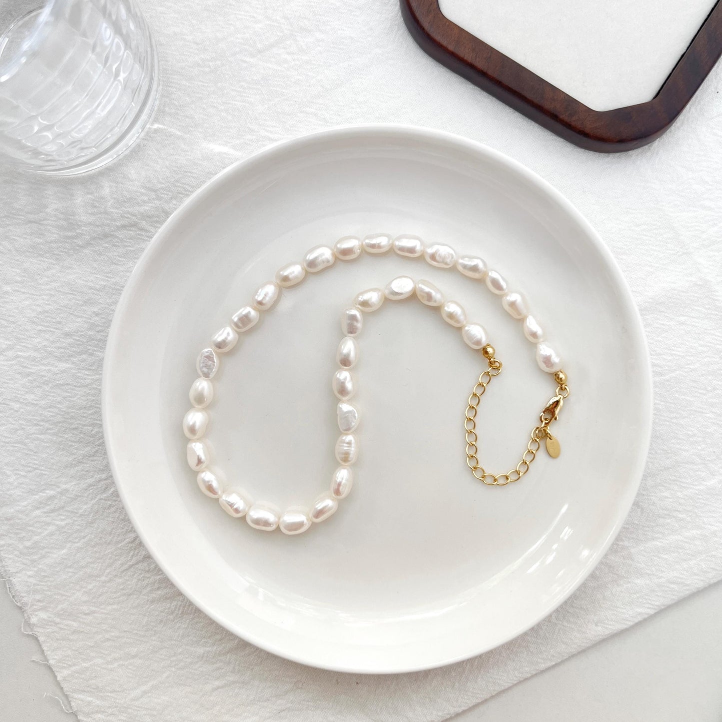 Natural Medium Size Baroque Pearl Choker Necklace