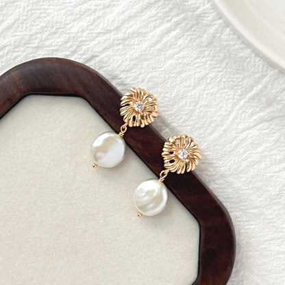Earrings in elegant bridal gift box