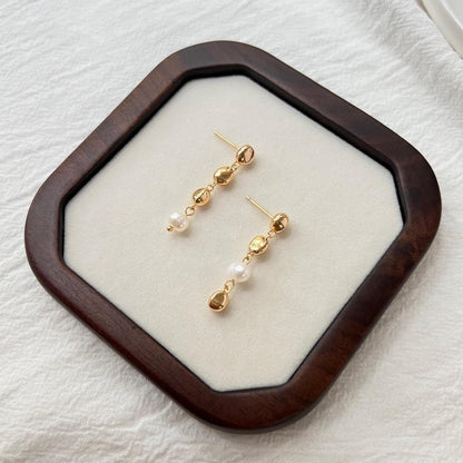 Earrings in elegant bridal gift box