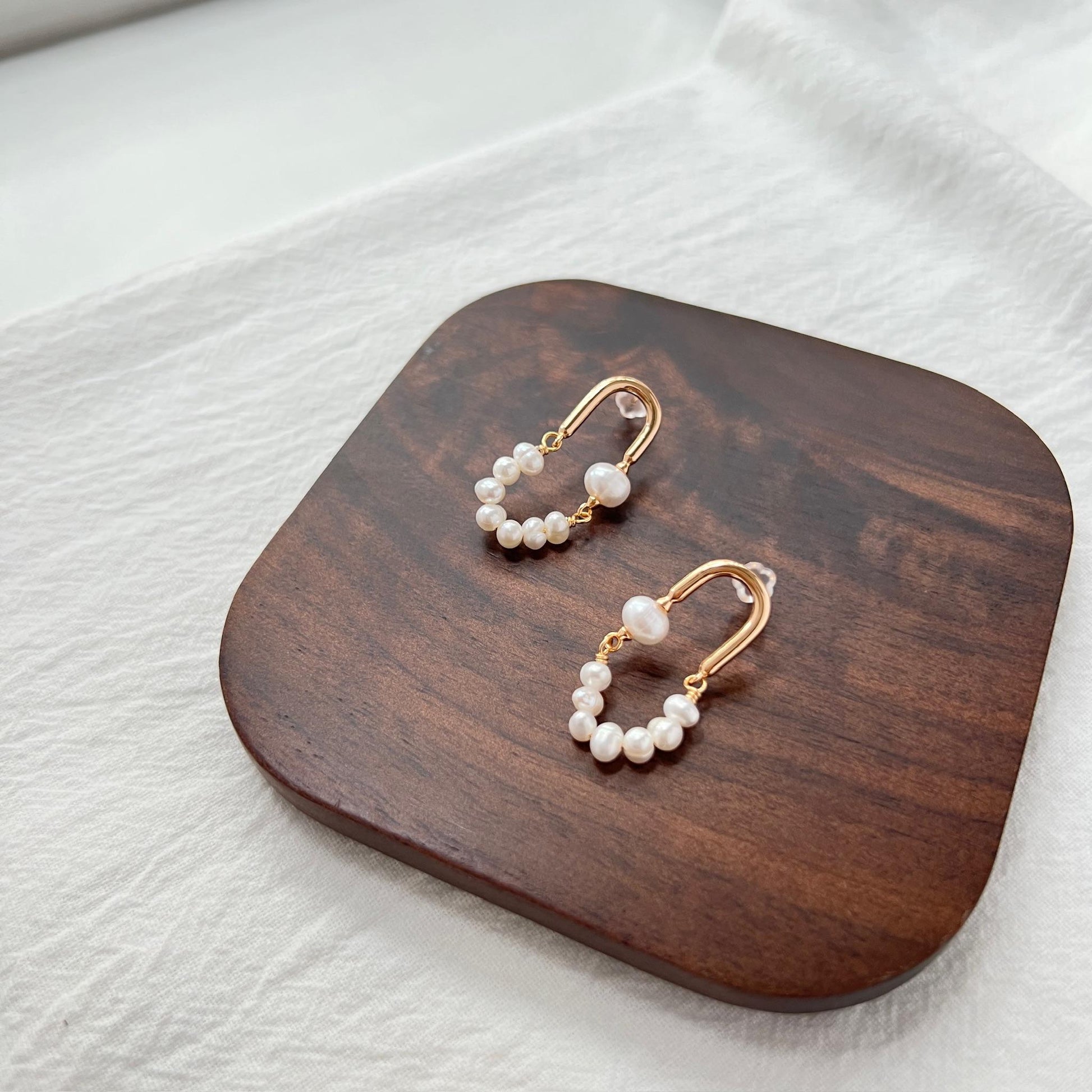 18K Gold Freshwater Baroque Pearl Stud Earrings,Dainty Daily Earrings,Minimalist Wedding Jewelry,Bridal Bridesmaid Earrings,Birthday Gifts