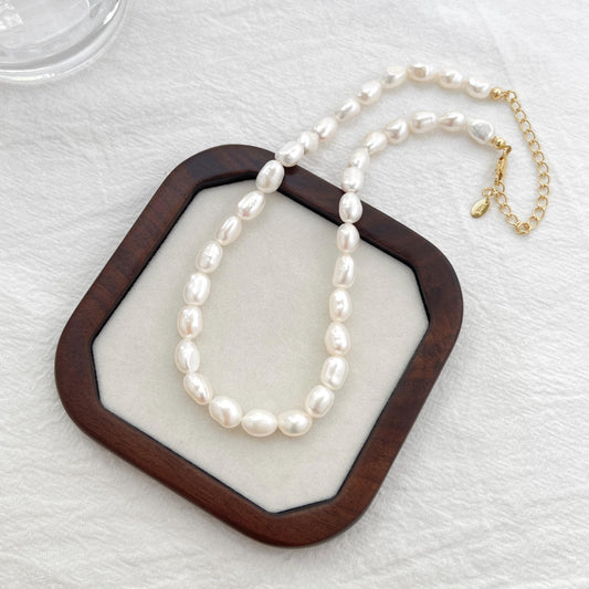 Natural Medium Size Baroque Pearl Choker Necklace