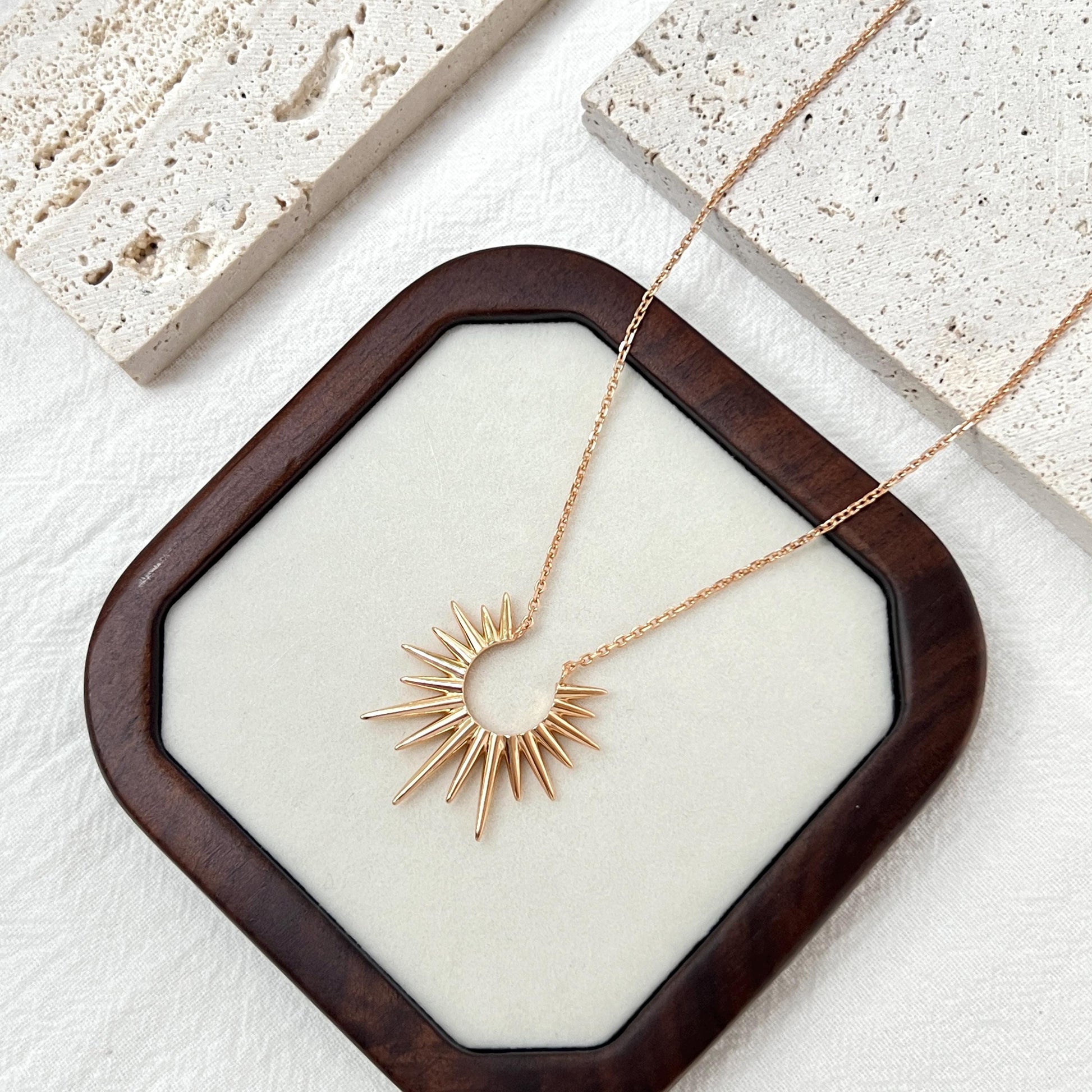 18K Vintage Gold Celestial Sun Necklace,Minimalist Sunshine Necklace,Dainty Sunburst Necklace,Elegant Everyday Jewelry,Birthday Gift for Her