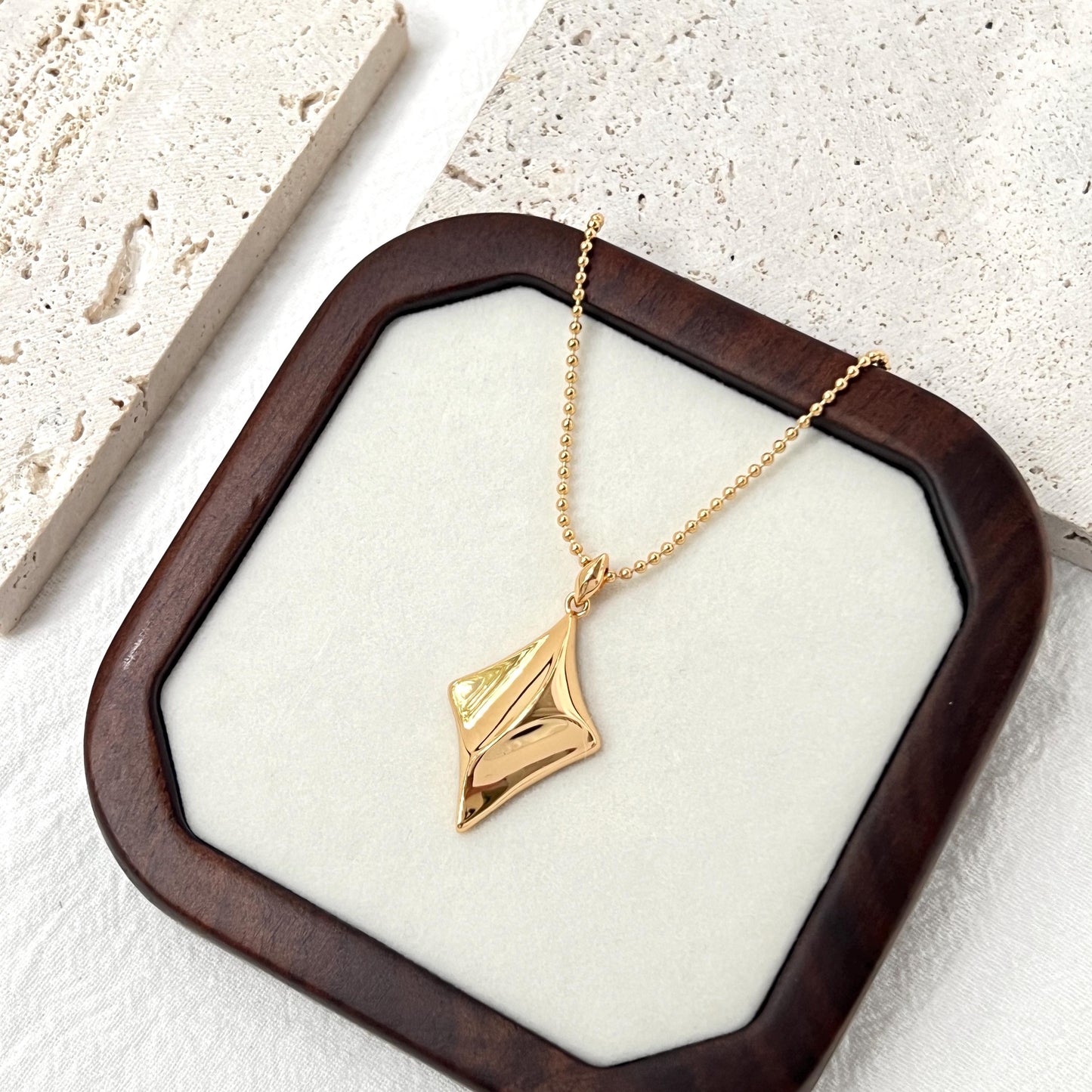 18K Vintage Gold Star Celestial Rhombus Necklace,Minimalist Dainty Everyday Necklace,Birthday Anniversary Bridesmaid Wedding Gifts For Her