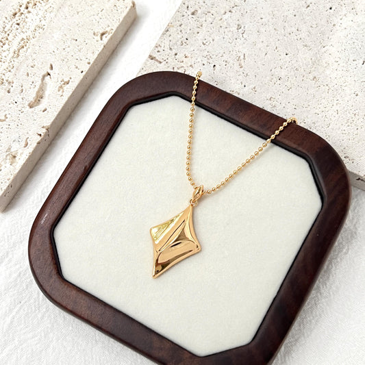 18K Vintage Gold Star Celestial Rhombus Necklace,Minimalist Dainty Everyday Necklace,Birthday Anniversary Bridesmaid Wedding Gifts For Her