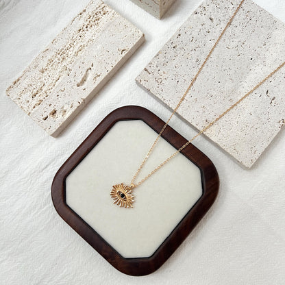 18K Gold Black CZ Evil Eye Necklace,Dainty Trendy Protection Amulet Necklace,Minimalist Everyday Good Luck Jewelry,Birthday Gifts For Her