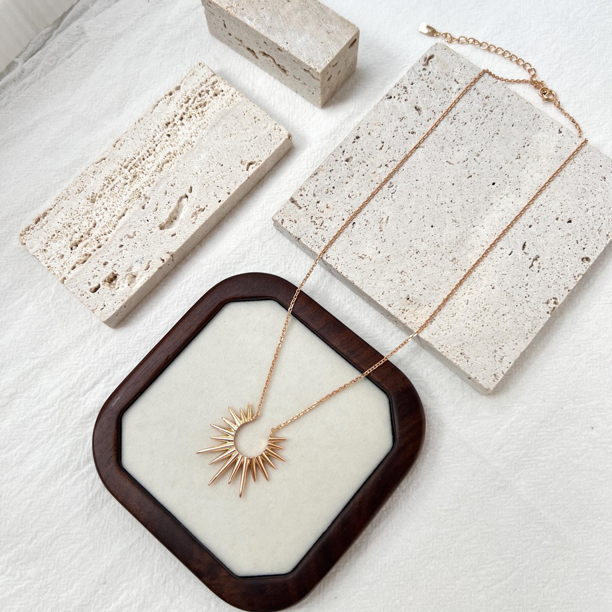 18K Vintage Gold Celestial Sun Necklace,Minimalist Sunshine Necklace,Dainty Sunburst Necklace,Elegant Everyday Jewelry,Birthday Gift for Her