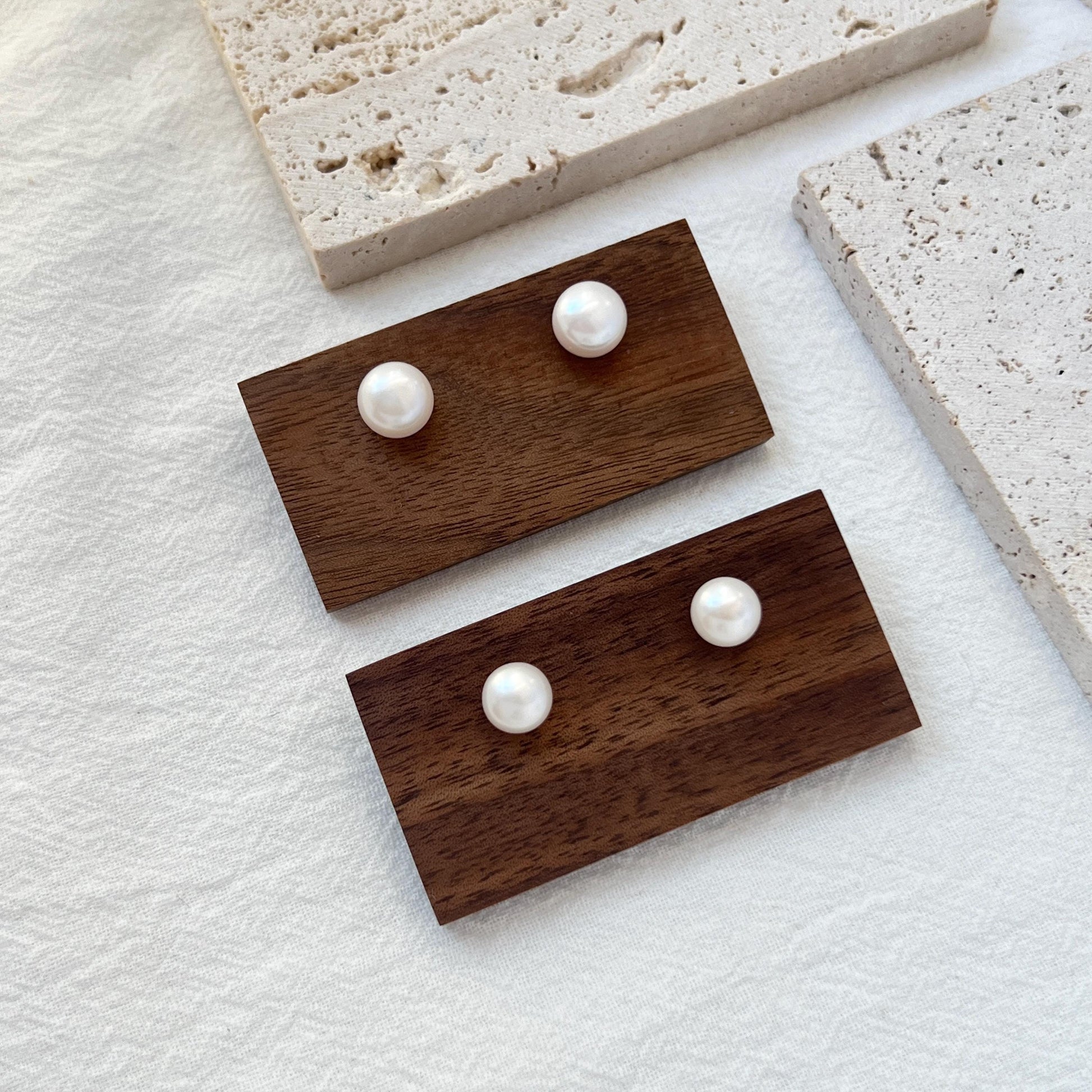 Freshwater Pearl Stud Earrings,Minimalist Sterling Silver Pearl Earrings Stud,Dainty Everyday Pearl Earrings,Wedding Jewelry,Birthday Gifts