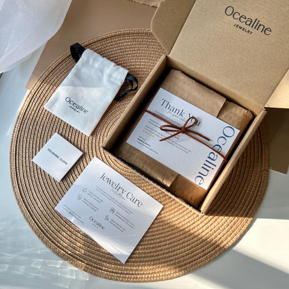 gift ready packaging of 18k gold geometric square huggie hoop earrings
