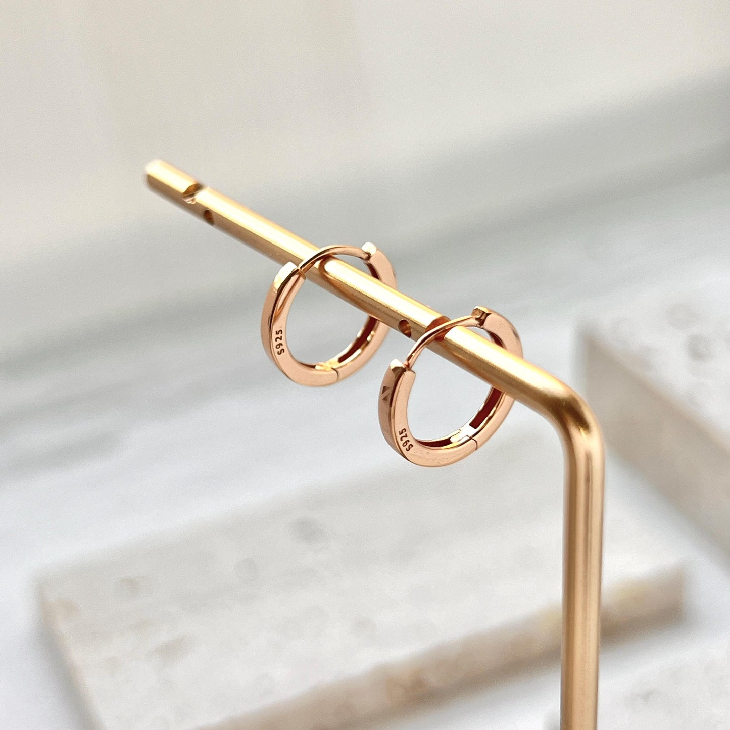 18K Gold Dainty Tiny Earrings Hoop,Minimalist Basic Huggie Hoops,Everyday Small Simple Thin Earrings,Birthday Anniversary Gifts For Her