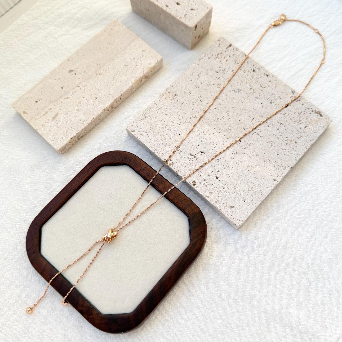 18k gold vintage knot tassel necklace elegant pendant jewelry
