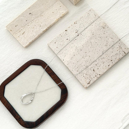 24 Inch Silver Long Necklace, Organic Statement Pendant Necklace, Minimal Layering Necklace, Dainty Everyday Modern Jewelry, Gift for Her