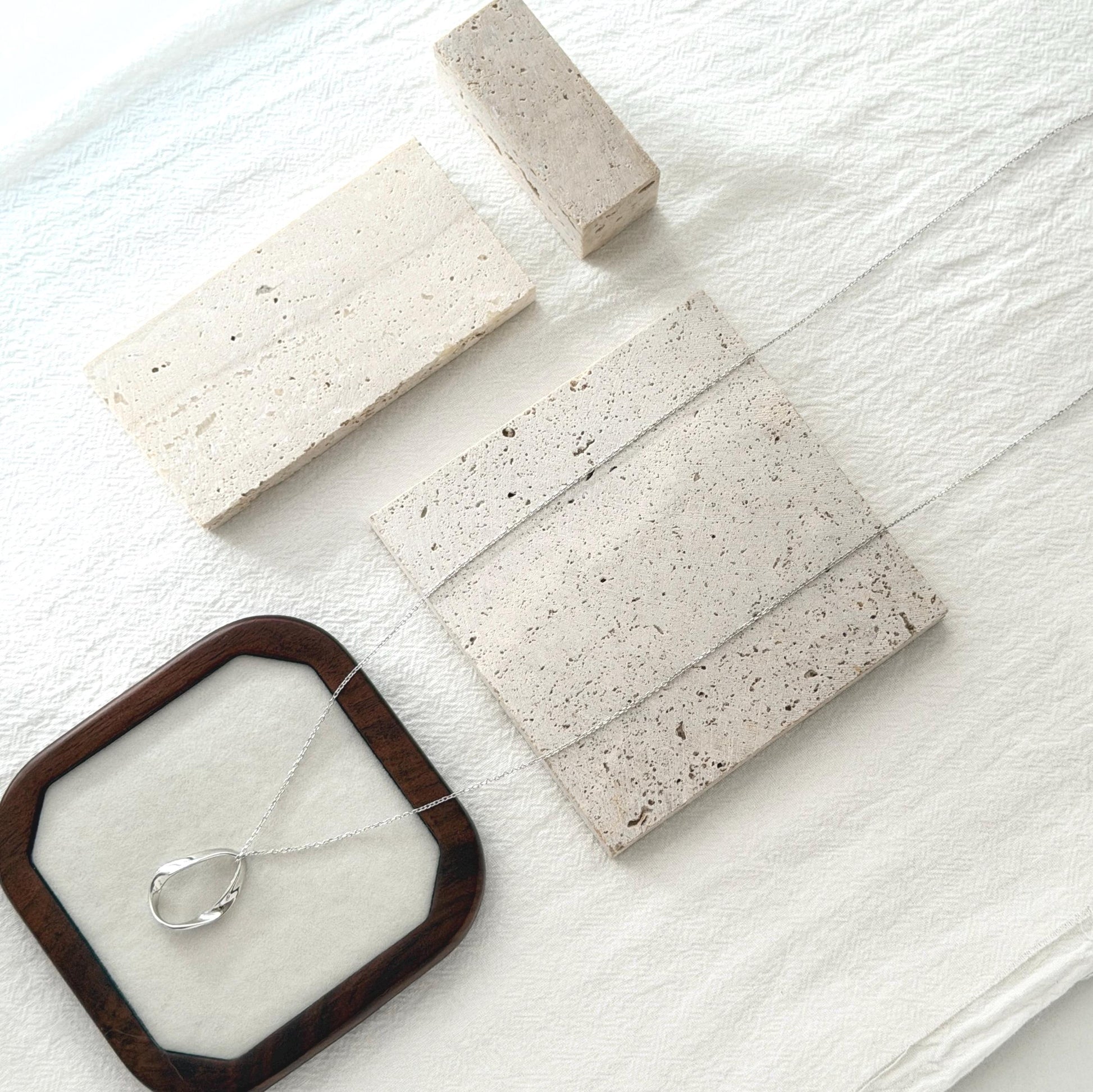 24 inch silver necklace with abstract pendant perfect for layering and everyday wear